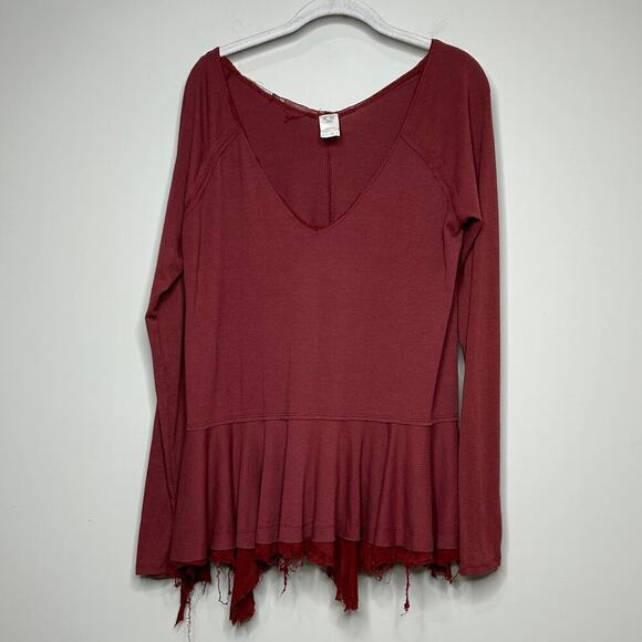 We The Free Tops - We The Free Ribbed V Neck Shirt Size M